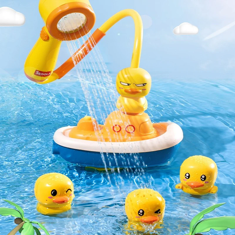 

Bath Toys Electric Duck Water Game Faucet Baby Shower Bathroom Water Spray Bath Toys Bathing Swimming Bath Toys For Kids