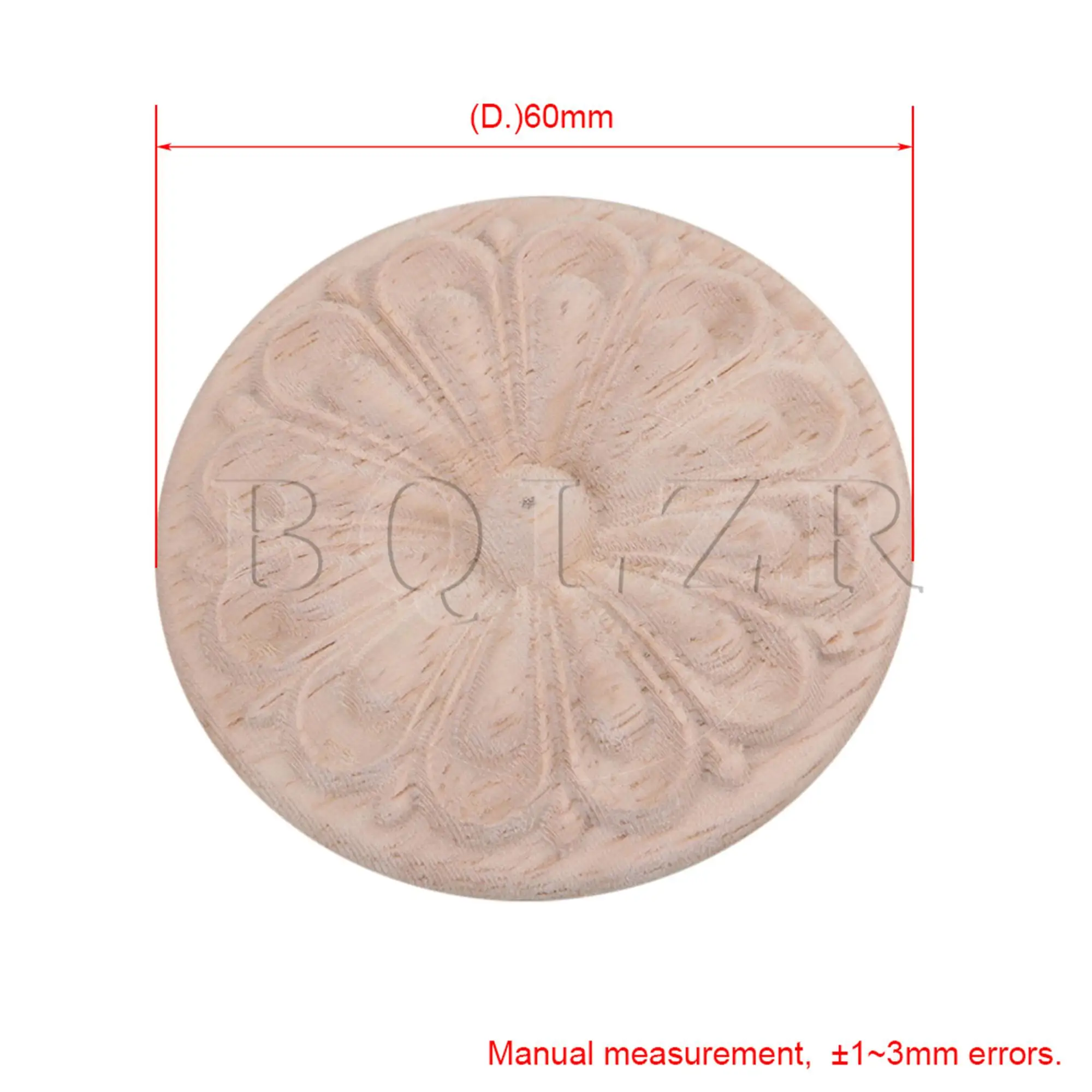 2PCS Europäischen Stil Runde Massivholz Geschnitzte Dekorative