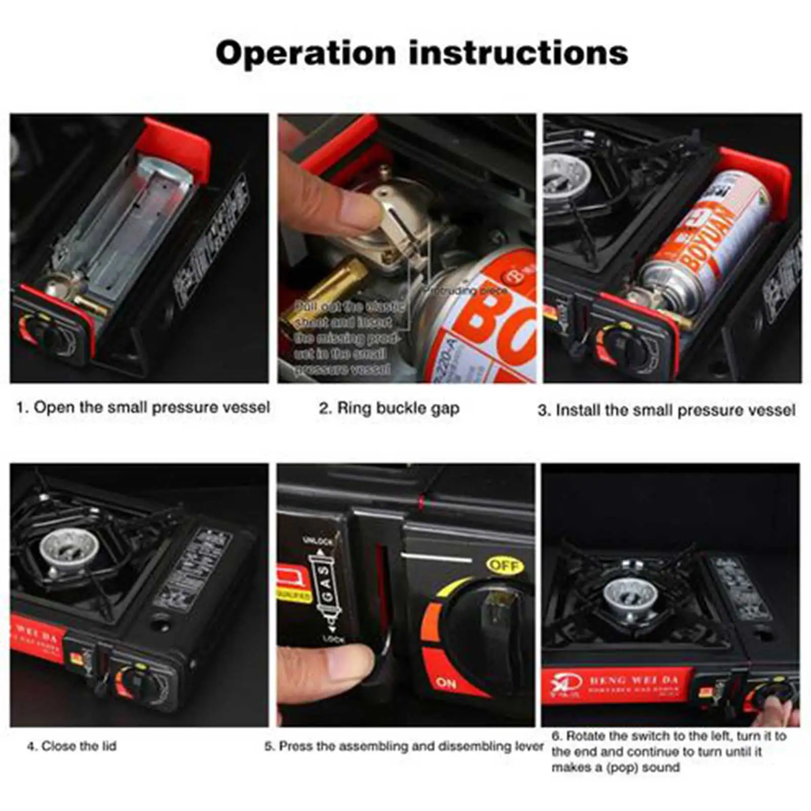 Dual-purpose Portable Cassette StoveSingle Drawer Double Burner Camping Cooking Stove For Outdoor Indoor Camping Cooking