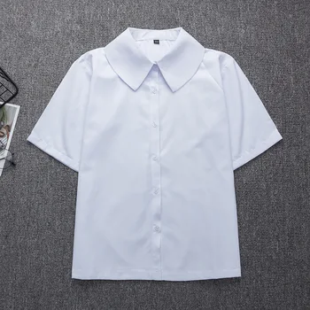 Japanse School Uniform Voor Meisjes Korte Mouw Wit Shirt School Jk Jurk Matrozenpakje Tops Business Werk Uniformen Voor Vrouwen