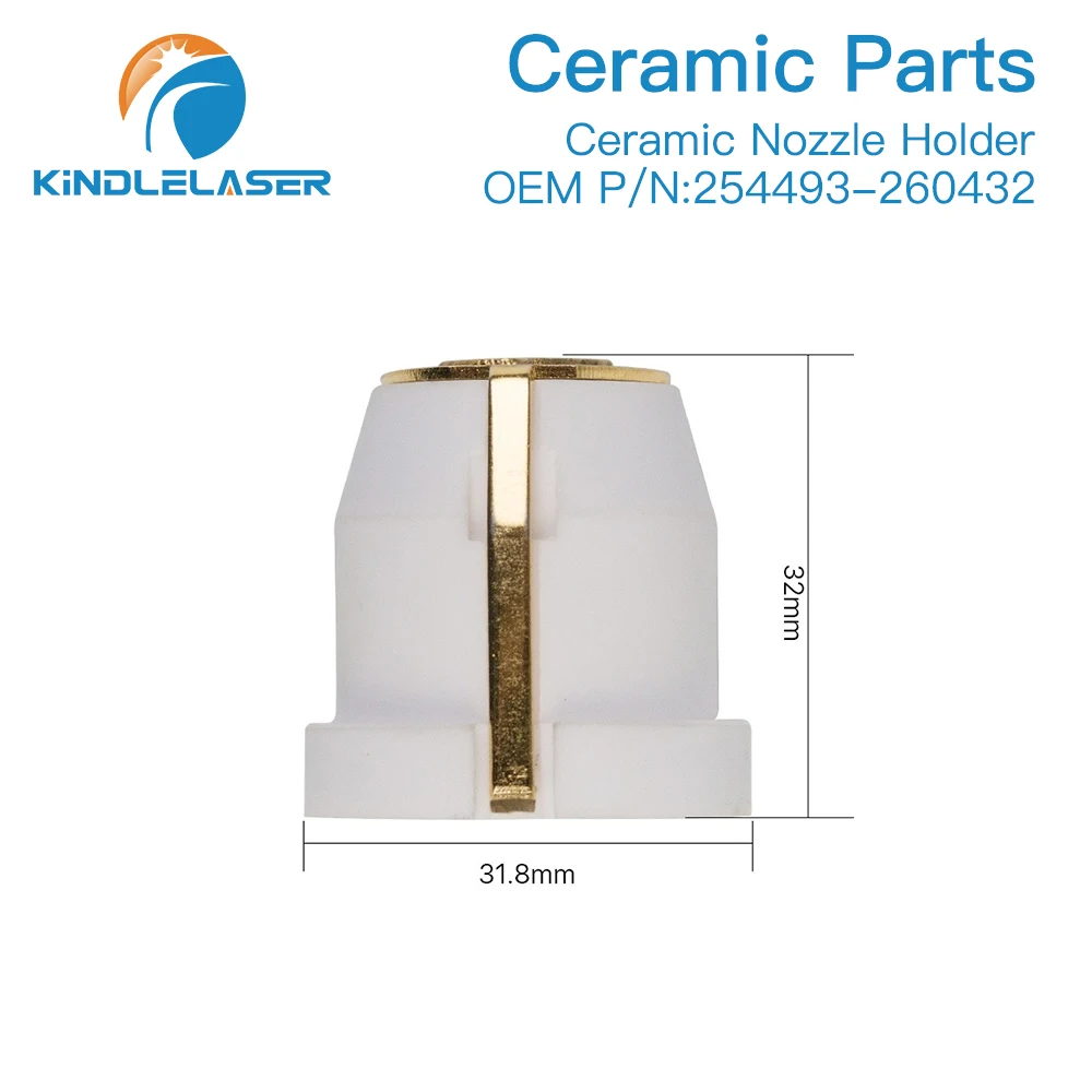 KINDLELASER supporto per ugello in ceramica Laser OEM PIN 254493 / 0260432 per testa di taglio Laser in fibra spedizione gratuita