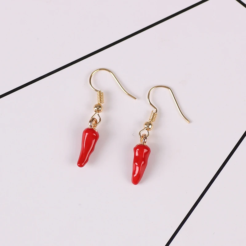 Cute Red Pepper Earrings Pendientes Female Jewellery Ethnic Style Girl Appearance Thin Face Fashion New Female Jewelry Gift Sale