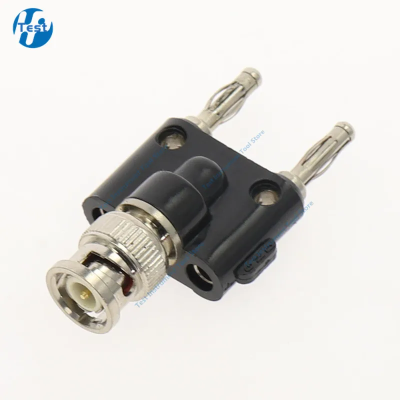 Monitoring Adapter Two-in-One Siamese Copper Q9 Revolving Double Lantern Flower Head BNC Revolving Double Banana Plug 4mm