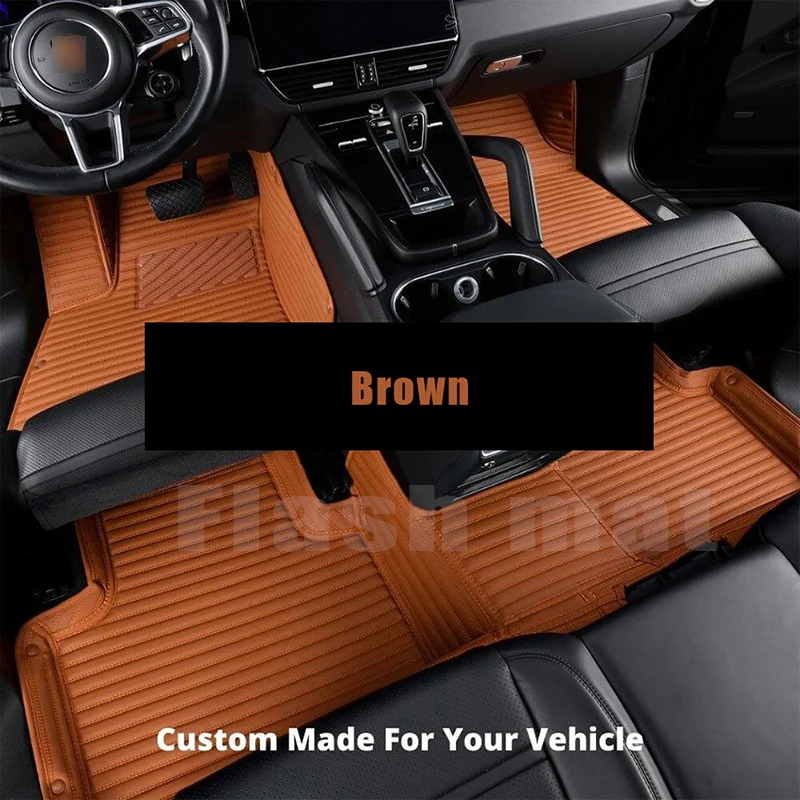 

Custom Leather Car Floor Mats For Hyundai Kona Electric Palisade Veloster Sonata Elantra Santa Fe Accent Car Carpets Covers