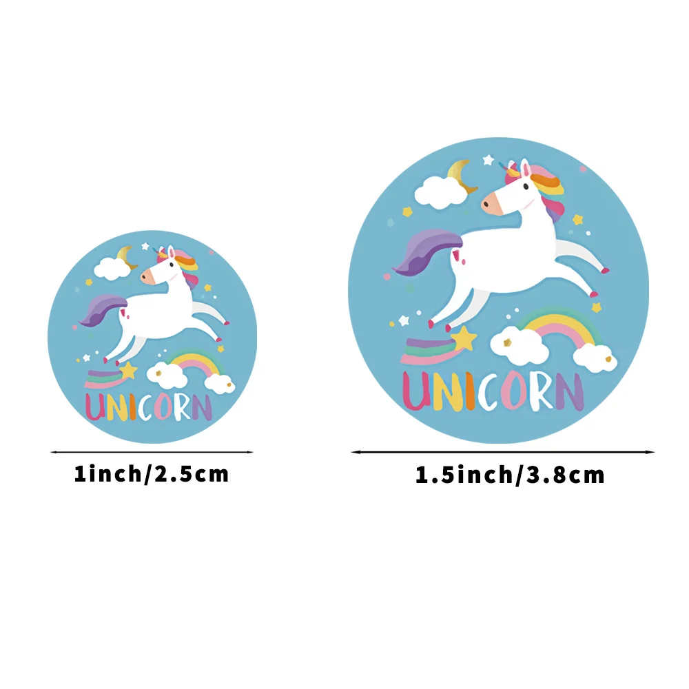 Unicórnio adesivo bonito recompensa animais adesivos 100-500 pces para crianças brinquedo clássico decoração escola professor incentivo adesivos