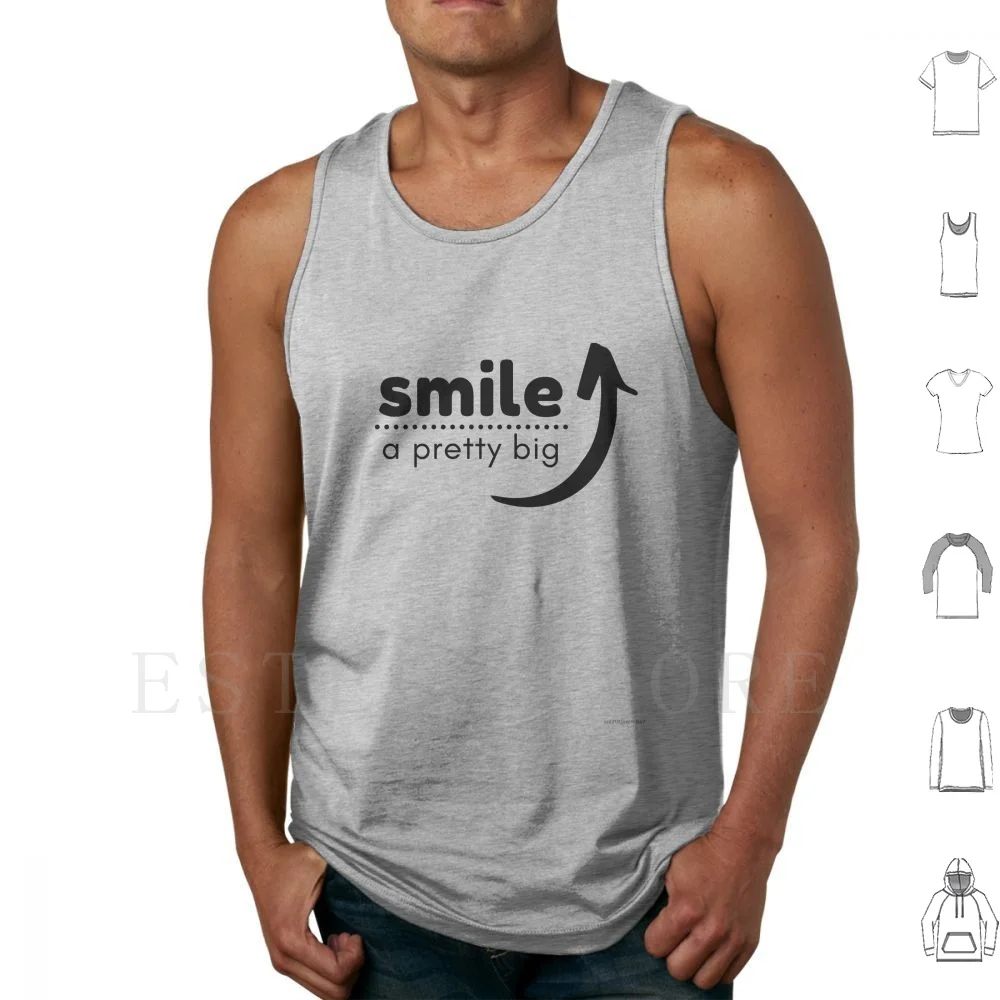 

" A Pretty Big Smile "-Smile Tank Tops Vest Cotton Smile Big Smile