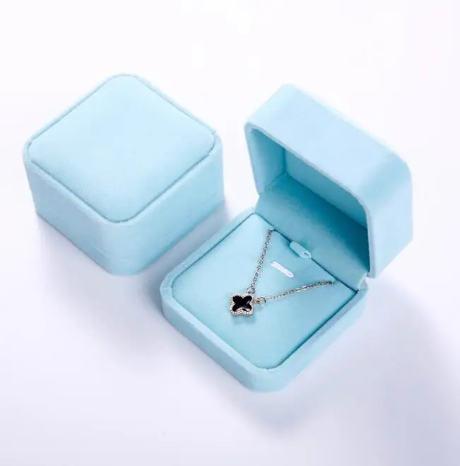 Velvet necklace box Jewelry organizer storage gift box necklace packaging display square packaging girls gift box