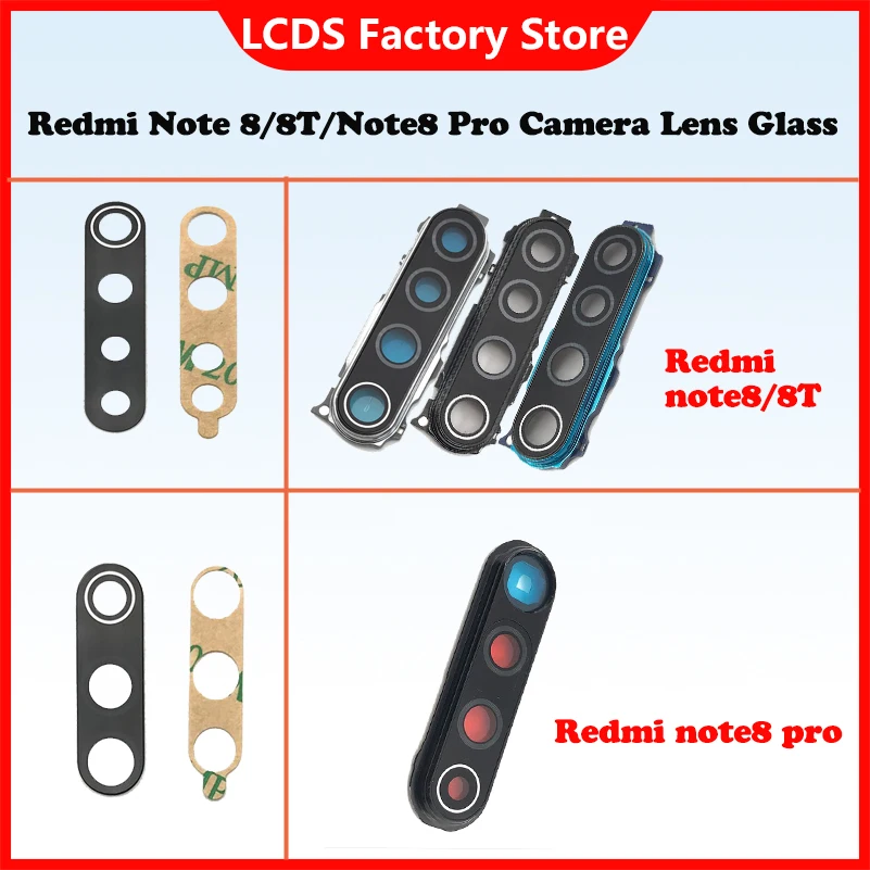 Original Lens For Xiaomi Redmi Note 8 Pro Camera Lens Glass With Frame Holder For Redmi Note 8 Camera Glass Lens Replacement