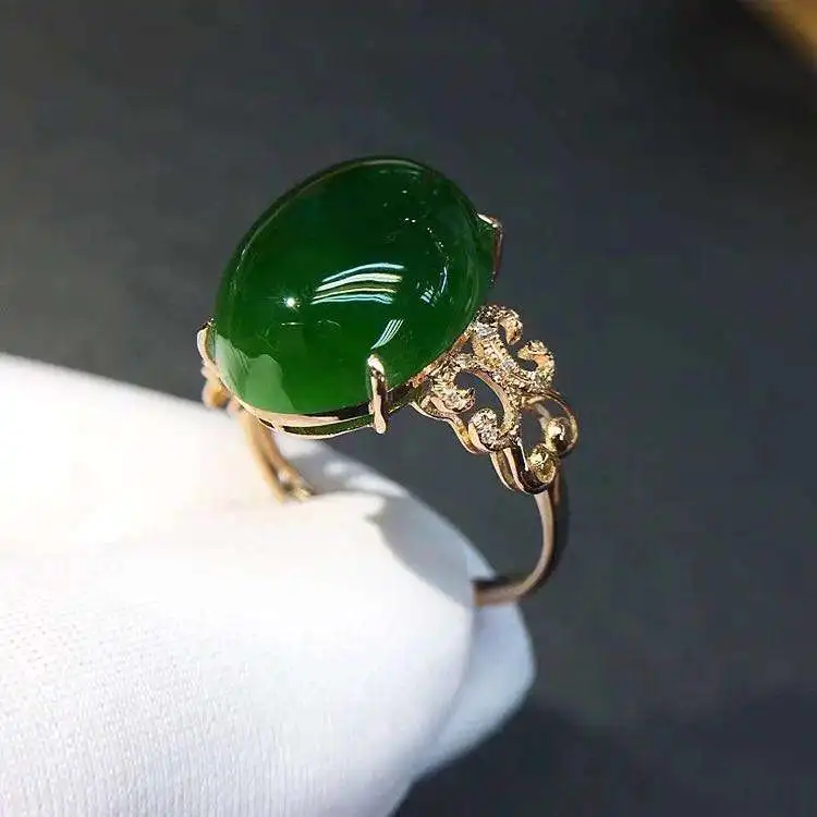 KJJEAXCMY fine jewelry natural Jasper 925 sterling silver new women gemstone ring support test classic