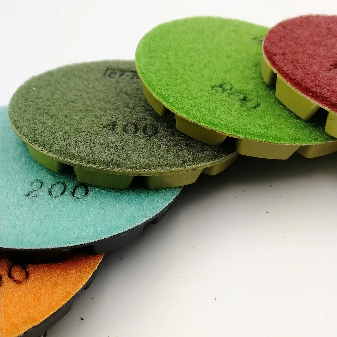 DT-DIATOOL 7pcs/set Dia 4inch/100mm Mix Grit Diamond Concrete Polishing Pads Resin Bond Sanding Disc Thickened Floor Renew Pads