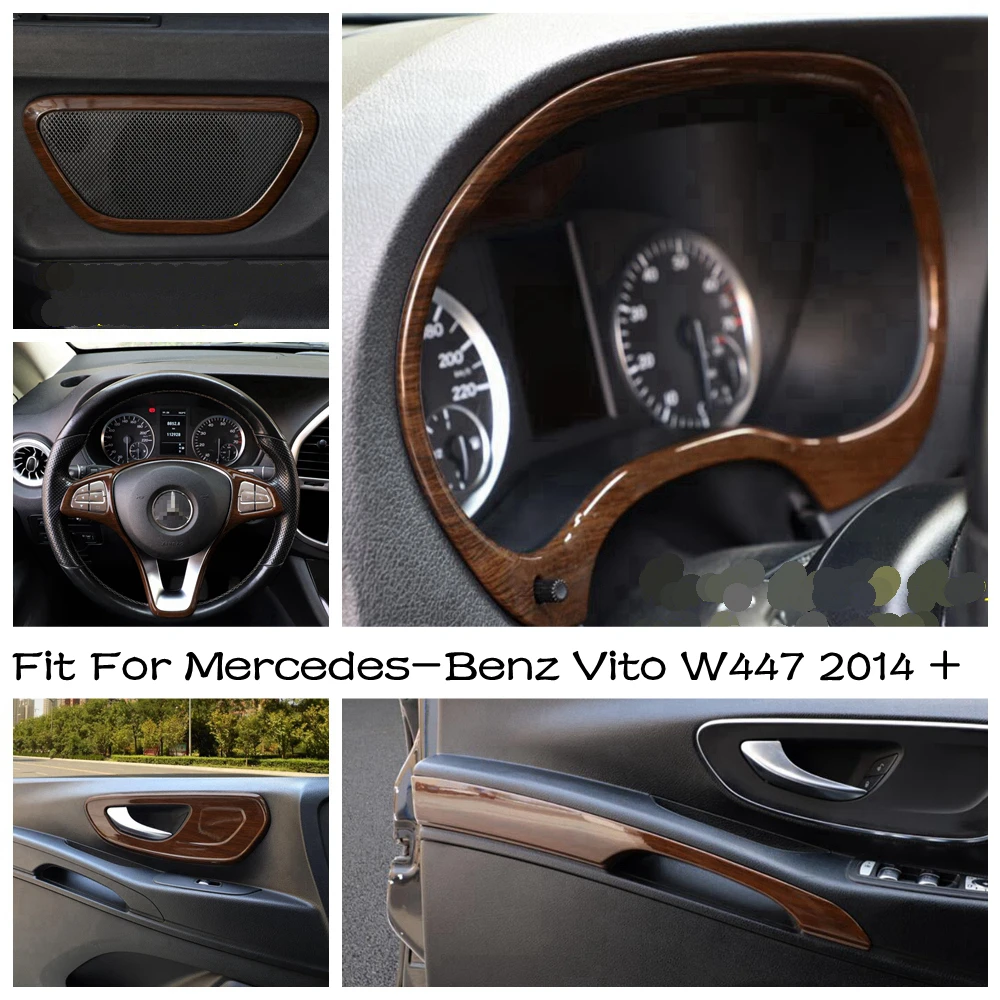 Instrument Gauge Panel / Steering Wheel / Door Handle Cover Trim For Mercedes-Benz Vito W447 2014 - 2021 ABS Accessory Interior