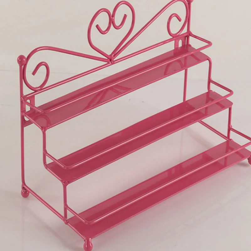 New Metal Nail Polish Rack 3 Tier Nail Polish Holder Display Table Top Wall Rack Organizer