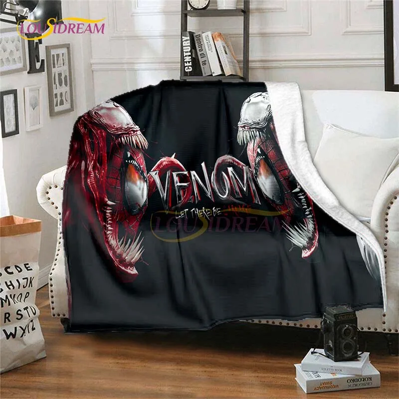 Horror Movie Sofa Blanket Cover Venom Blankets for Beds Soft Carpet Warm Bed Sheet Bedspread Bedding Queen Size Room Decor