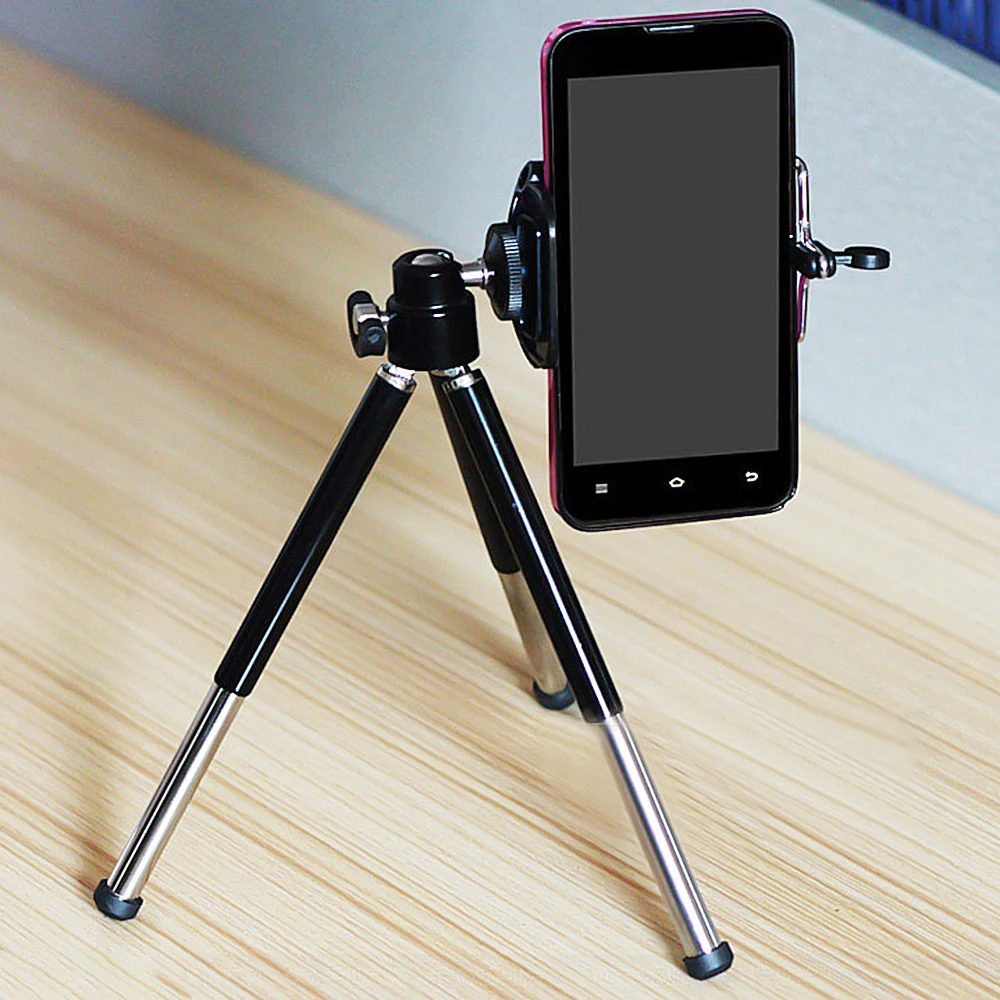 Настольный мини-штатив из алюминиевого сплава, белый/черный, 3 секции, держатель для камеры проектора