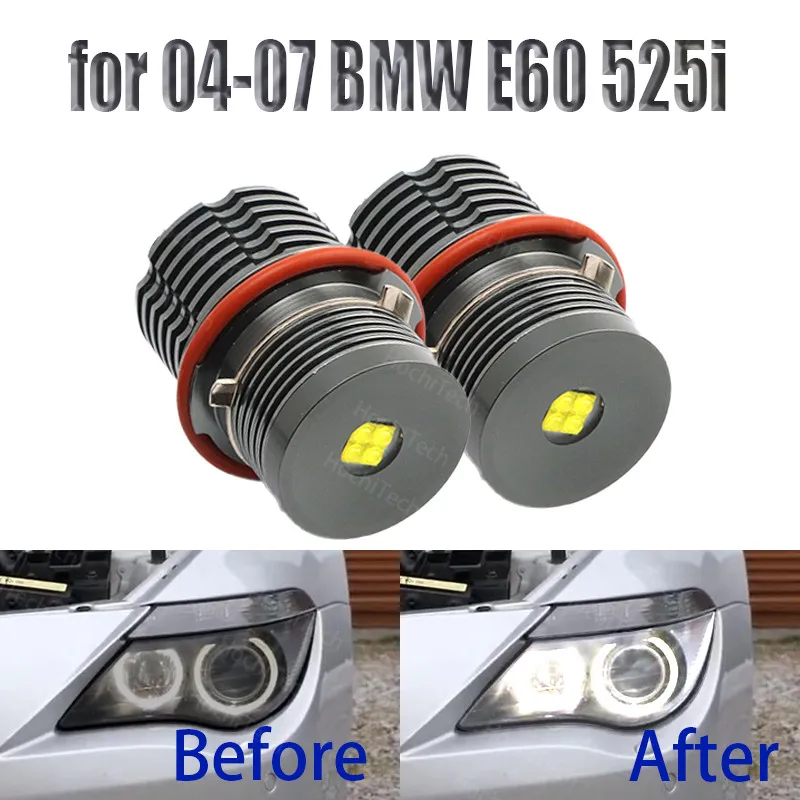 High Power Free Error for 04-07 BMW 5-series E60 525i 525xi 530i 530xi 545i 550i 6000K White Angel Eyes  Ring Light Bulbs