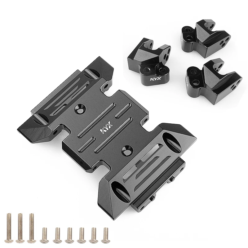 

KYX Racing Aluminum Alloy Skid Plate w/ Linkage Link Mounts Upgrades for 1/10 RC Crawler Car Axial SCX10 III AXI03007 SCX10.3