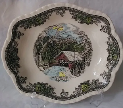 The Friendly Village Dinner Set Elegant England Style Dinner Ware  Ceramic Breakfast Plate Beef Dishes Dessert Dish Soup Bowl