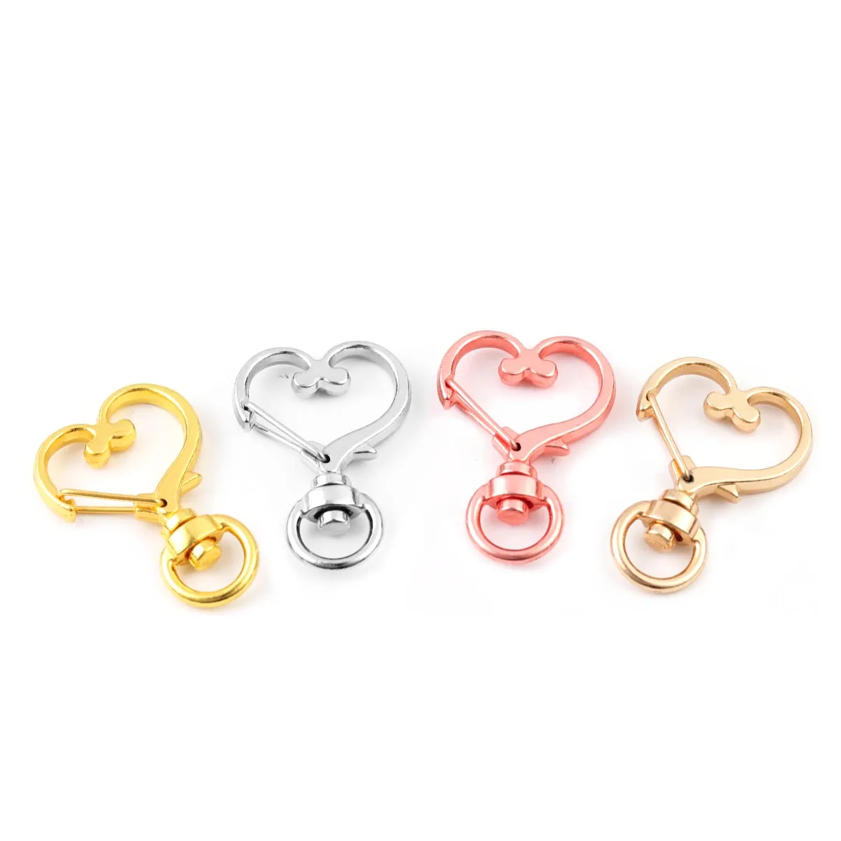 10pcs New Cute Moon Star Heart Cat Animal Flower Hollow Key Chain Key Ring keychain DIY Accessories Lobster Clasp Wholesale