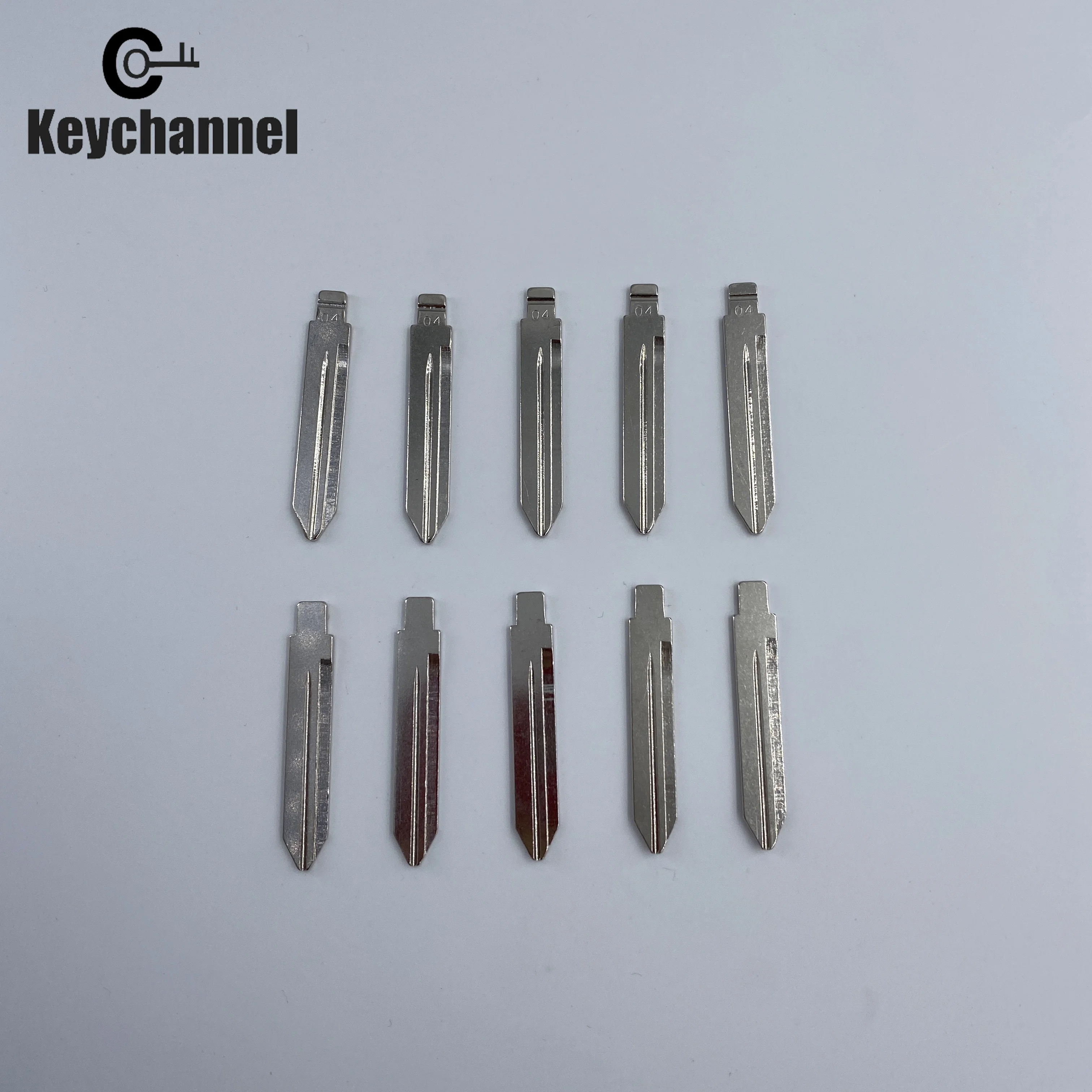 Keychannel 10 Cái/lốc LISHI CY24 #04 Kim Loại Trống Lật KD Thay Thế Xe Chìa Khóa Lưỡi Dao Jeep Dodge Chrysler Chìa Khóa uncut Trống