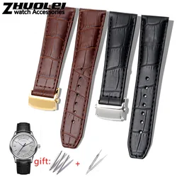 First layer calfskin strap for MAURICE LACROIX Eliros watchband cow genuine leather leather bands 20mm 22mm with folding buckle