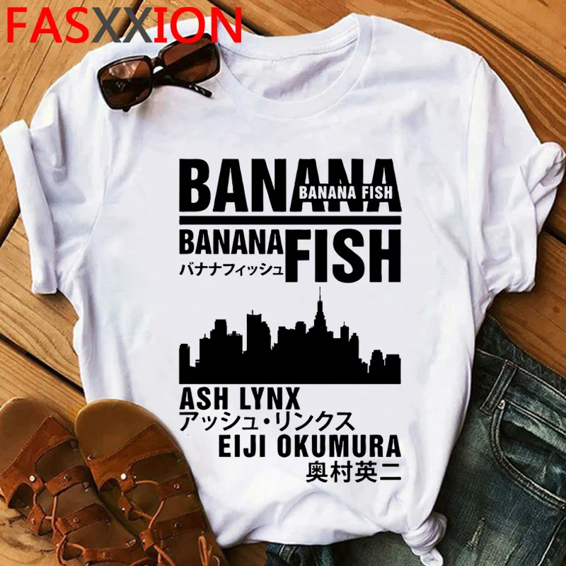 

Banana Fish t shirt women ulzzang white t shirt aesthetic graphic tees women t-shirt