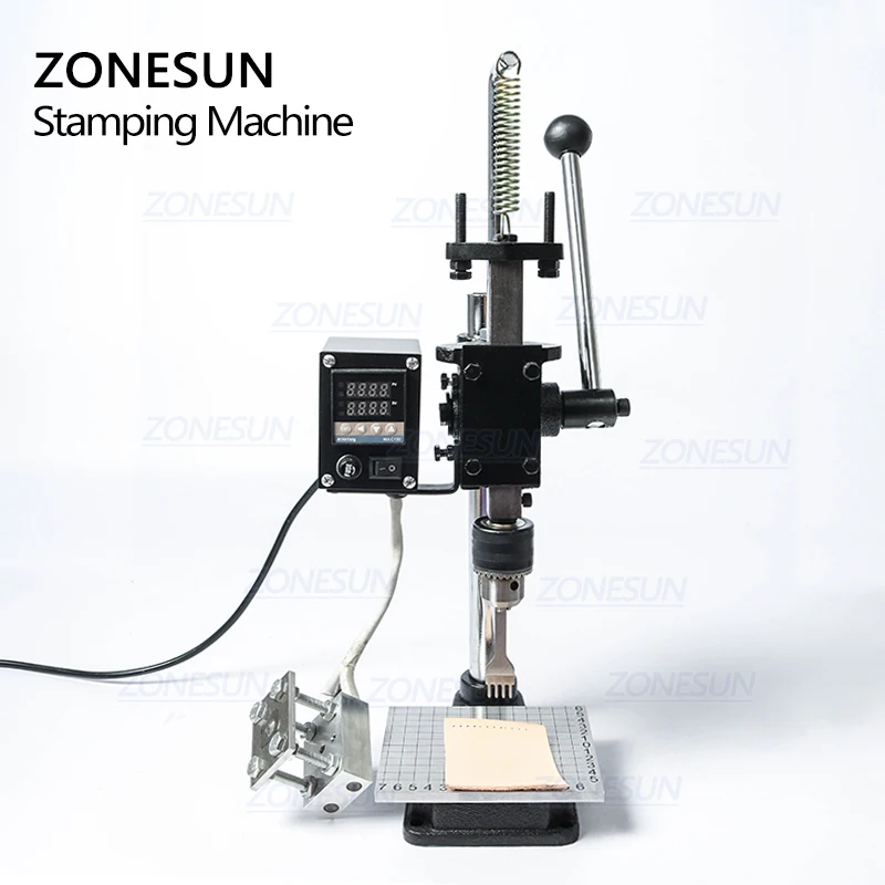 Imagem -02 - Zonesun-multi-function Hot Stamping Machine Corte de Couro Die Ferramentas de Perfuração Rhombus Heat Press Machine Embossing Machine