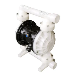 Air Operated Double Diaphragm Pump 1.5‘’ 140L/min 94.6GPM PP Rubber Diaphragm Optional for Chemical Industrial Water Treatment