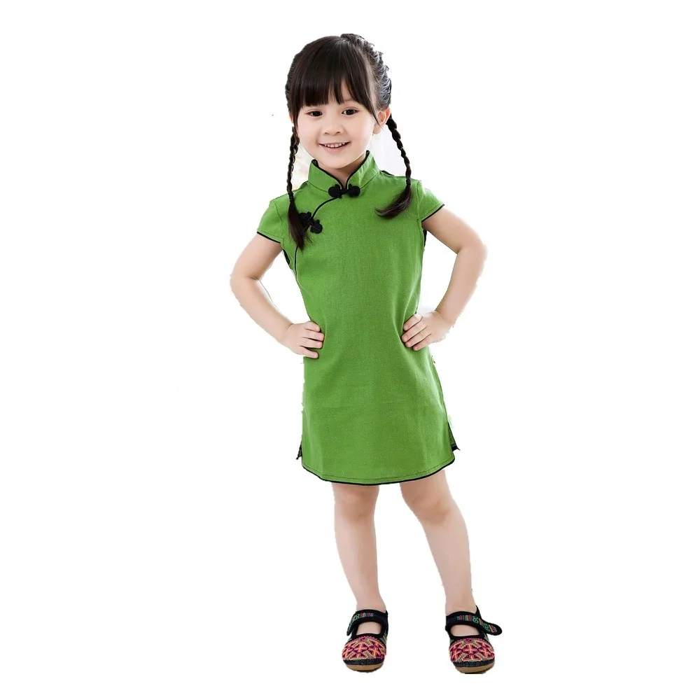 Chinese dress baby girl clothes summer style vestidos infantis QIPAO cheongsam chi-pao cotton Traditional dresses