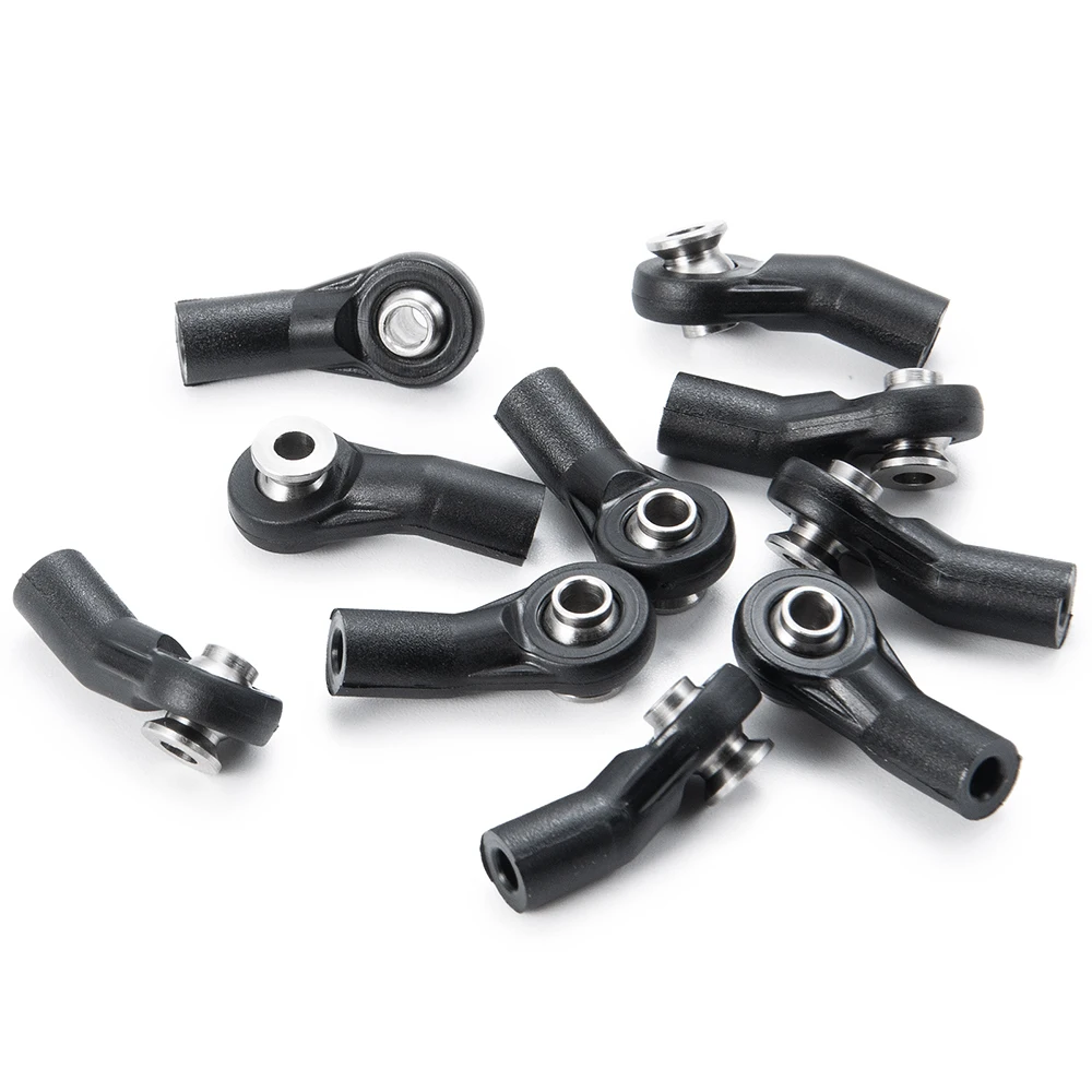 AXSPEED 10 Pcs Plastic Steering Link Rod Ball Head M3 Joint End for Axial SCX10 Wraith 1/10 RC Model Car Upgrade Parts