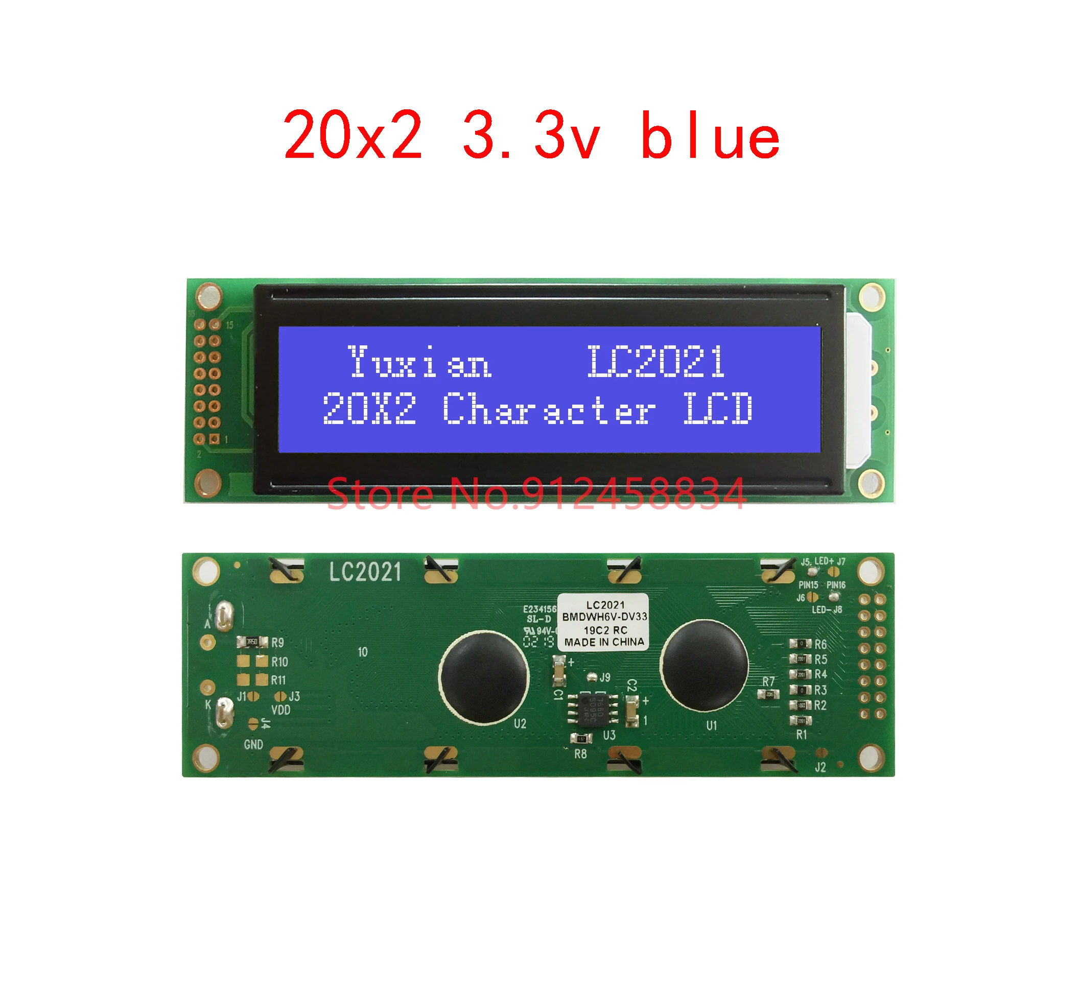 20x 2 2002 Lcd Display Modul Englisch oder Russische Schrift 3,3 V oder 5v 116*37mm HD44780