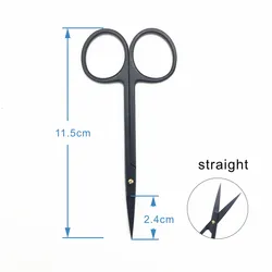 Tungsten carbon steel scissors PFM black handle scissors Pet surgical scissors Veterinary surgery Instruments