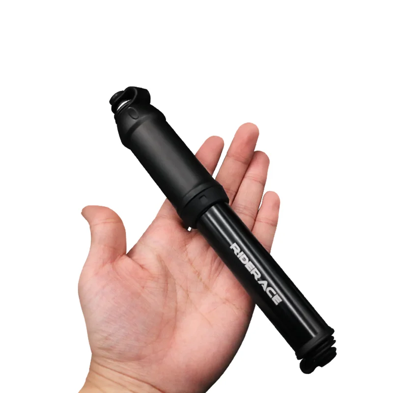 Tragbare Fahrradpumpe mit Schlauch, Ballnadel, Handluftpumpe für Mountainbike und Rennrad, Reifenfüller, Schrader- und Presta-Ventil, MTB-Zubehör – Detail 8