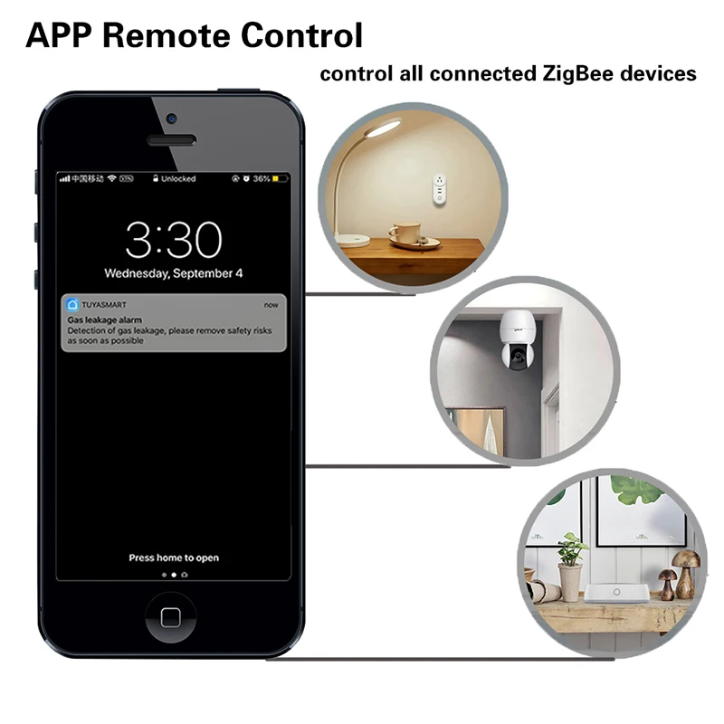 Smart Home Tuya Zigbee Gateway Hue Bridge Smart Life APP Wireless Remote Controller Works with Alexa Google Home Voice Assistant