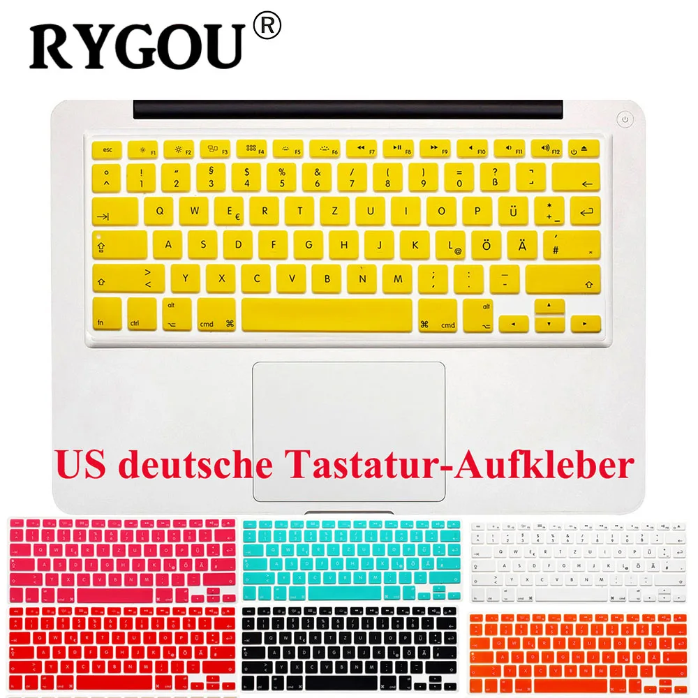 

US Layout German Letters Deutsche Alphabet Keyboard Stickers for Macbook Pro 13" 15" 17"/ Macbook Air 13 Silicone keyboard Cover