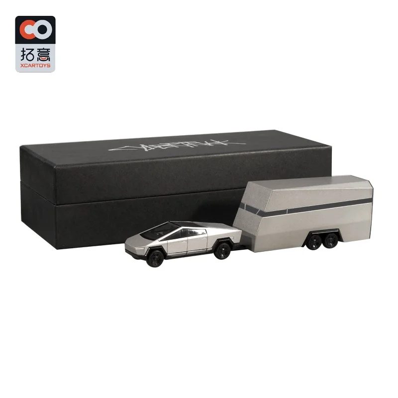 

Xcartoys 1:64 Te-Sla New Pick-Up Truck Trailer Kit Simulation Model Car