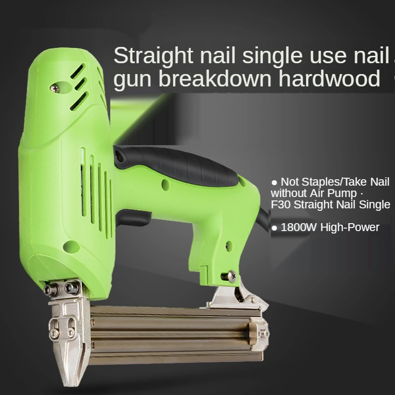 1800W Electric Nailer F30 Nailer Stapler Carpentry Woodworking Tools  Staple Gun Straight Nailer Air Nailer 220V