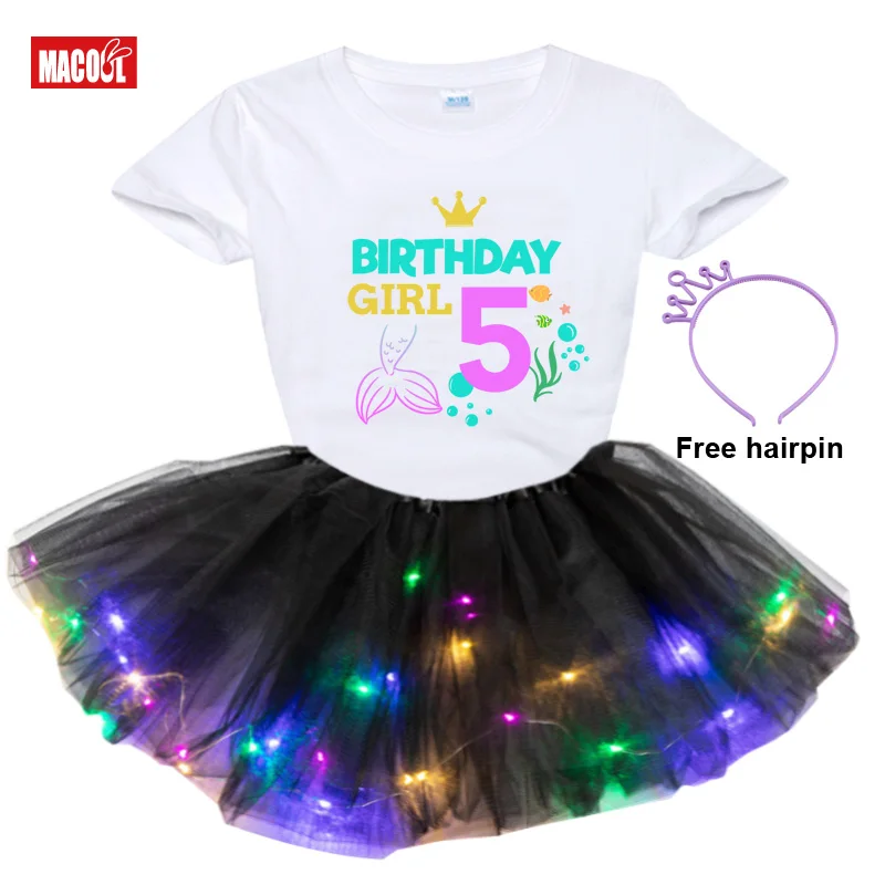 

5rd Birthday Tutu Outfit Birthday Shirt Toddler Baby Dress Girls Tutu Rainbow Birthday Outfit Tutu Set Girls Clothes Party Set