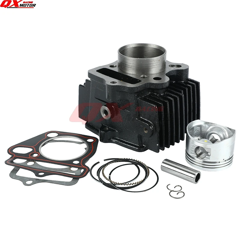 125cc Motorcycle 52.4mm Bore Steel Cylinder Piston Gasket kit For Lifan 1P52FMI Horizontal Engines Dirt Pit Bike Monkey Bike ATV