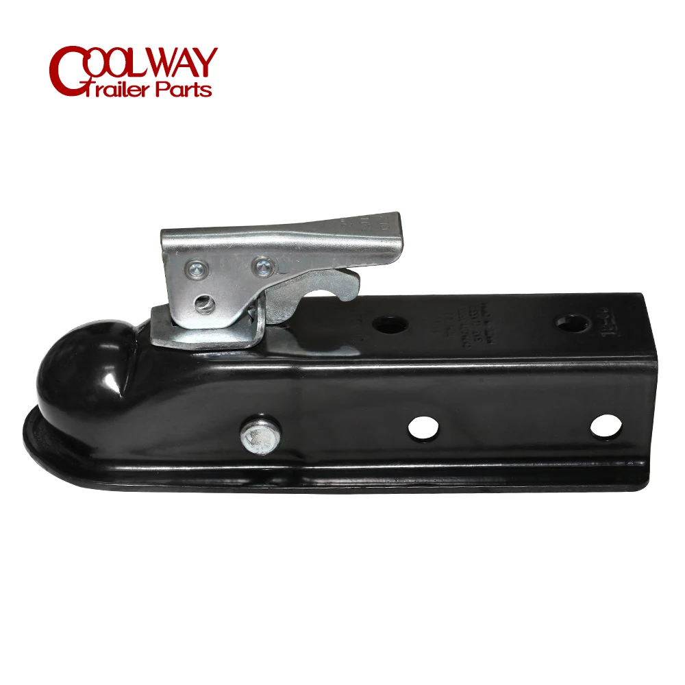 Black Trailer Coupler 2 X 2 Hitch Ball Coupling Straight Tongue 3500 Lbs RV Parts Camper Caravan Accessories