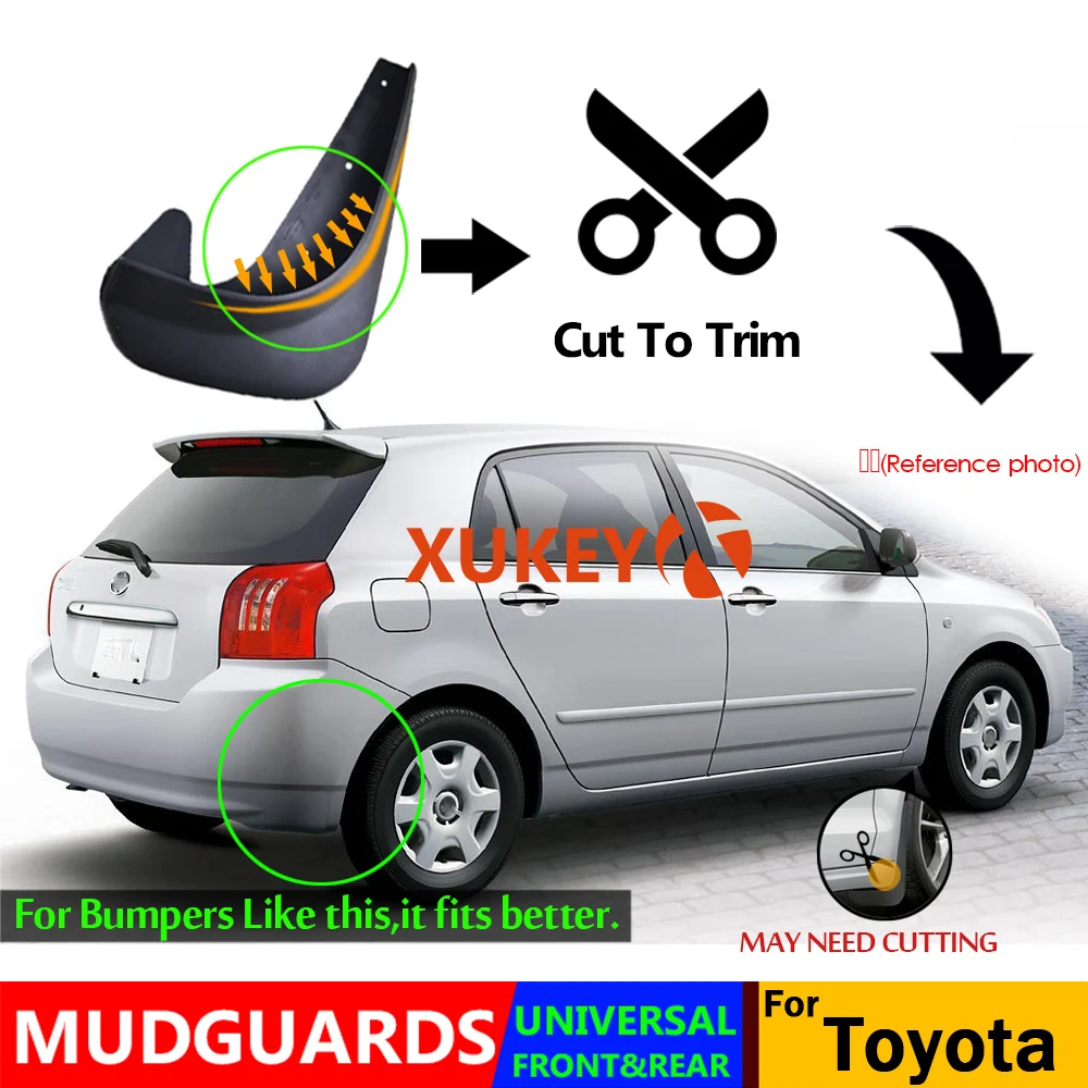 Mud Flaps Mudflaps Splash Guards Front Rear For Toyota Auris Agya Aygo AB10 AB40 Corolla Allex IQ Etios Koba Prius RAV4 Yaris