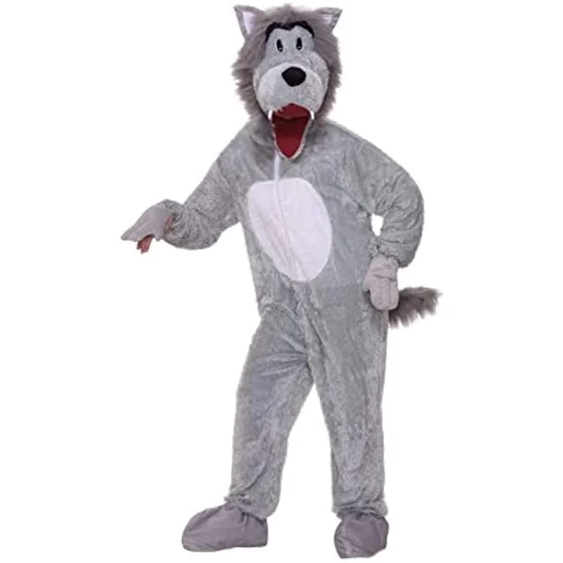 

Halloween and Easter Men's Gray Wolf Plush Mascot Costume Large-scale Event Performance Acting Costume