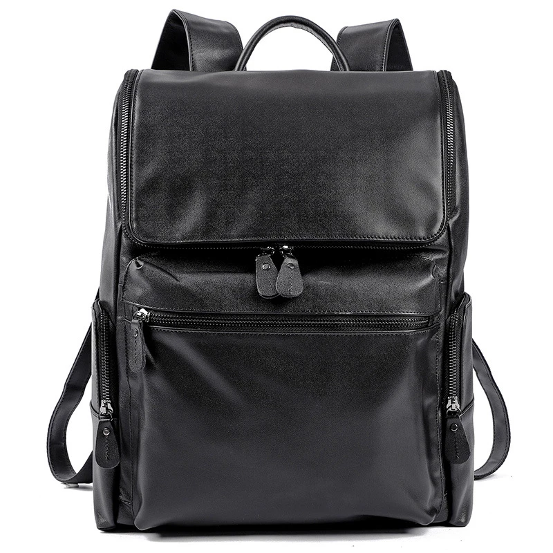 

Men's Backpack Genuine Leather Male Bags The First Layer Cowhide Leather Outdoor Leisure Large Capacity Travel Laptop Bag New