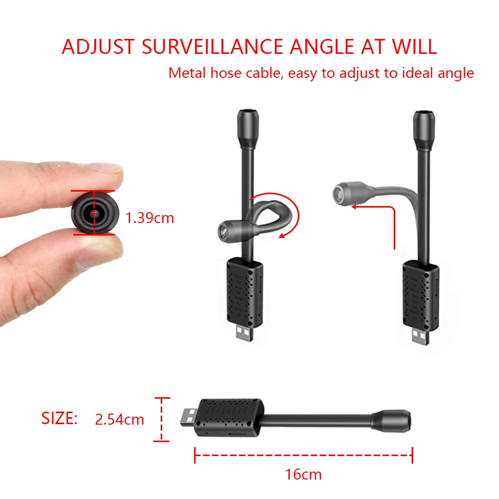 Mini USB Wifi Camera Digital Cameras V380 APP Camera 1080P HD Camcorder Surveillance Micro Survalance Wireless