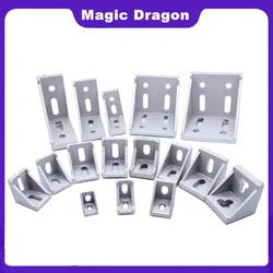 5/10pcs 2020 Corner Fitting Angle Aluminum 17mmx20mm L Type Corner Bracket Fastener 2020 Bracket for 2020 Aluminum Profile