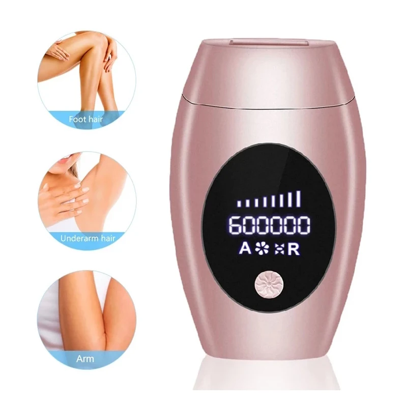 600000 Flash Profesional Epilator Laser Permanen Laser Tampilan LCD Mesin Penghilang Rambut IPL Fotoepilator Tanpa Rasa Sakit Depilador