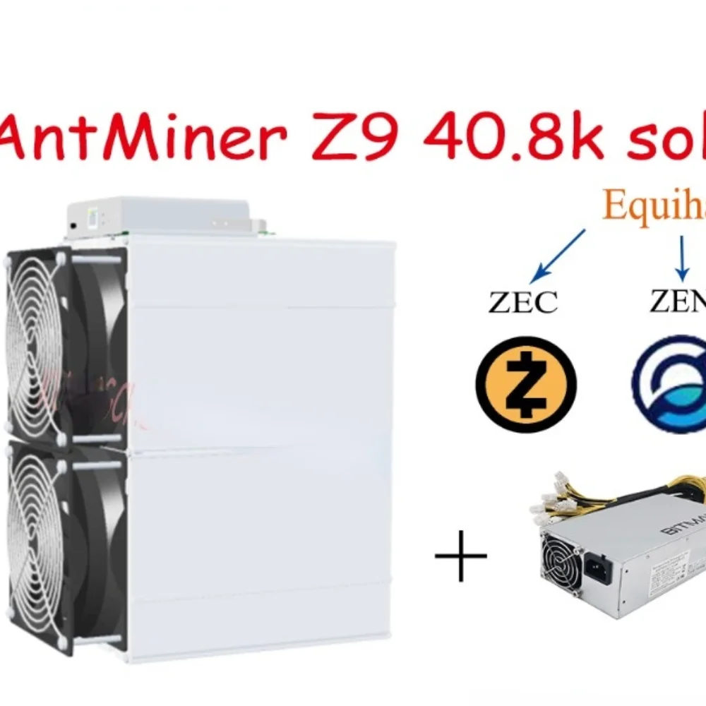 ETH BTC Máquina de minería ASIC AntMiner Z9 42k sol/s 90% W con APW3 ++ PSU, novedad de 1150