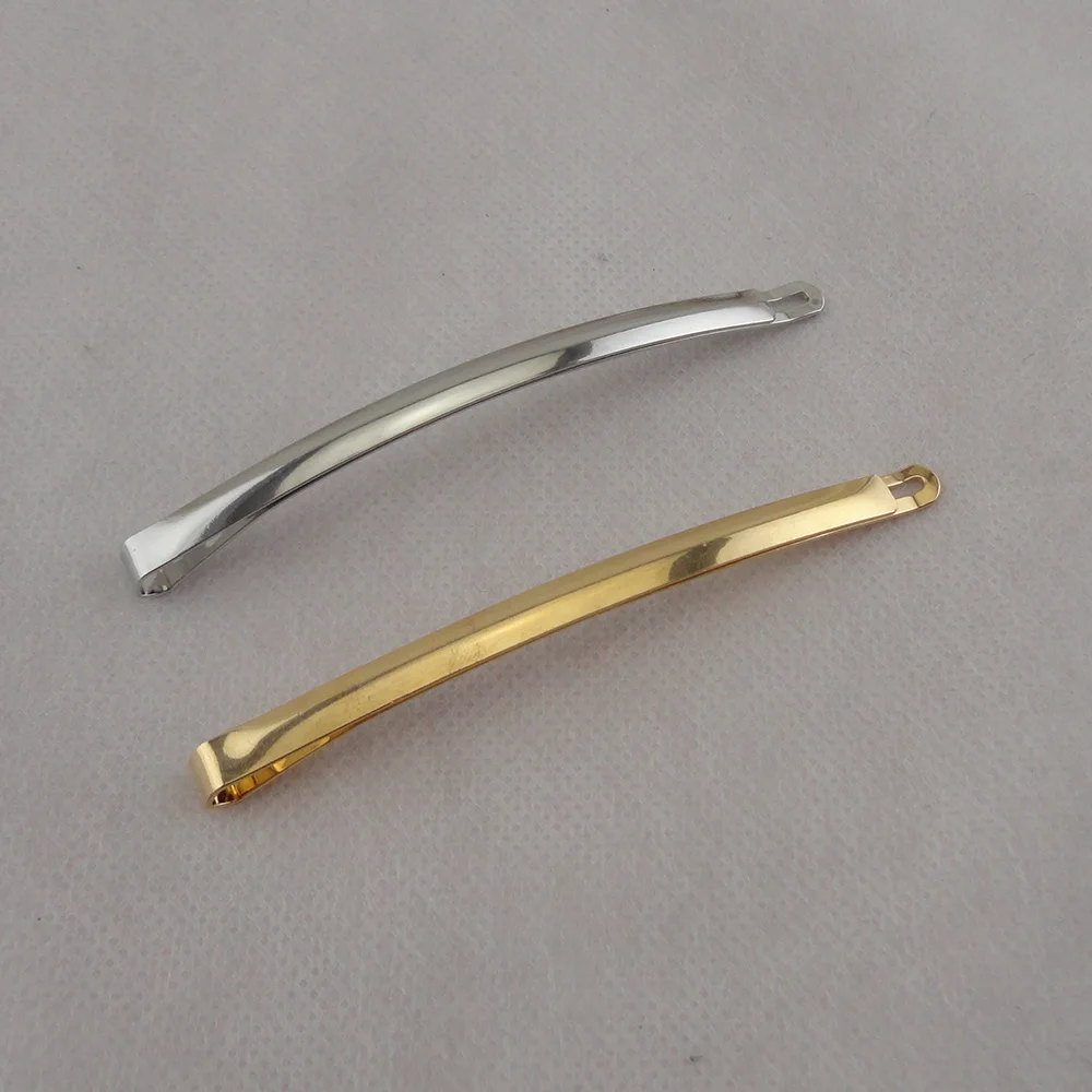 2PCS 5mm*9.0cm silver/golden metal bobby pins large hair barrettes for womens girls side hairpins Lead Free Nickle Free