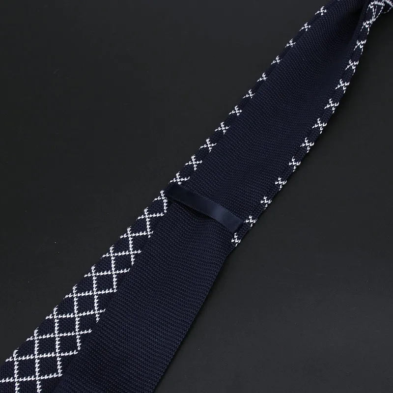 Brand New Style Fashion Men\'s Striped Vintage Tie Knit Knitted Ties Necktie Plaid Slim Classic Geometric Cravate Narrow Neckties