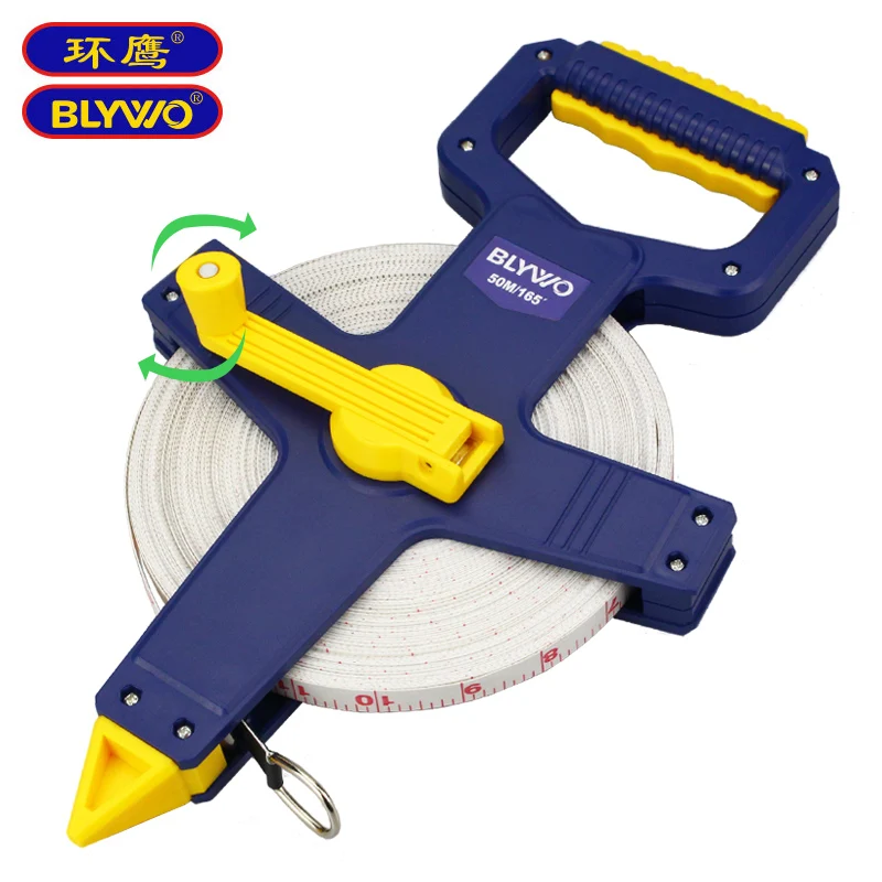 Fiberglass Measure Metric inch 50M 100M Open Reel Nylon Coated Fiberglass Tape Measure Soft Rulers Building Surveying