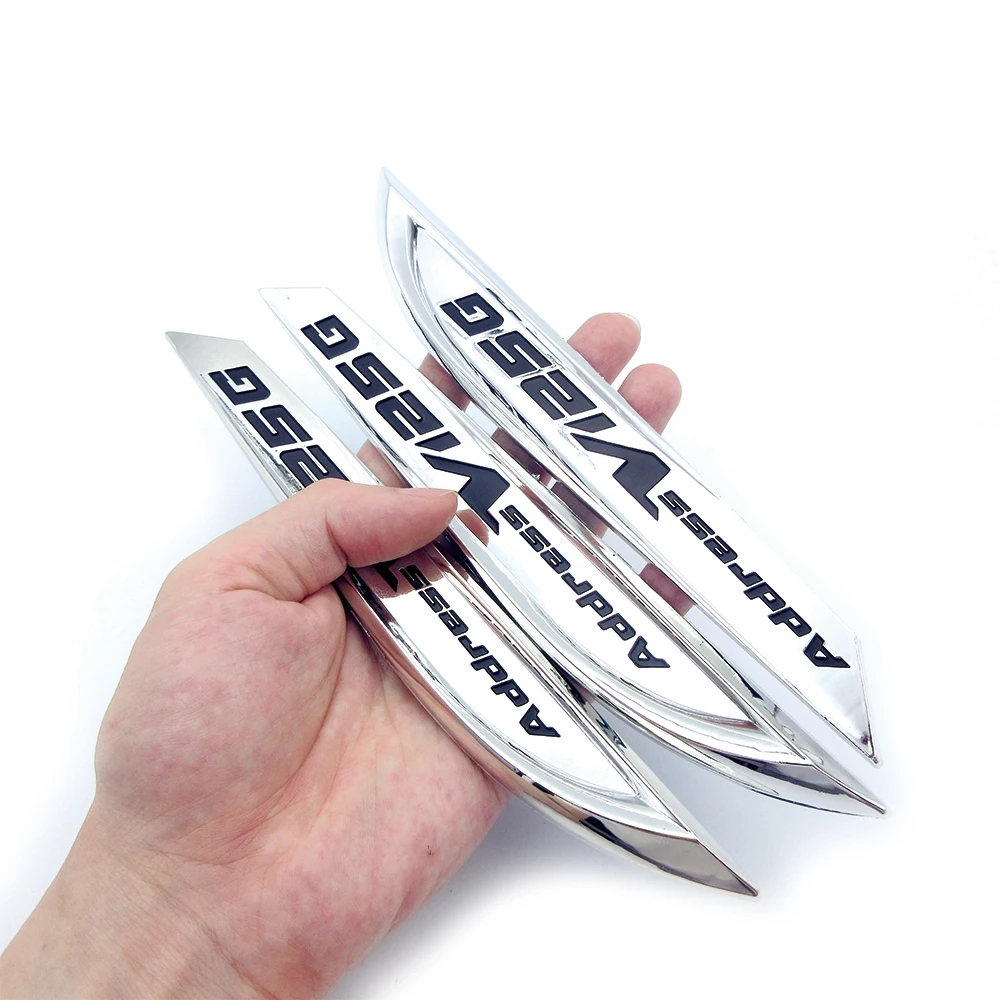 Chrome＆Gold For Suzuki Address V125G Motorcycle 3D Fuel Gas Tank Sticker Emblem Badge Decoration Decals High Quality ABS Plastic